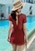 YG Fitness red Sexy Gauze One-Piece Swimsuit 5F245US687D0D7GS_3