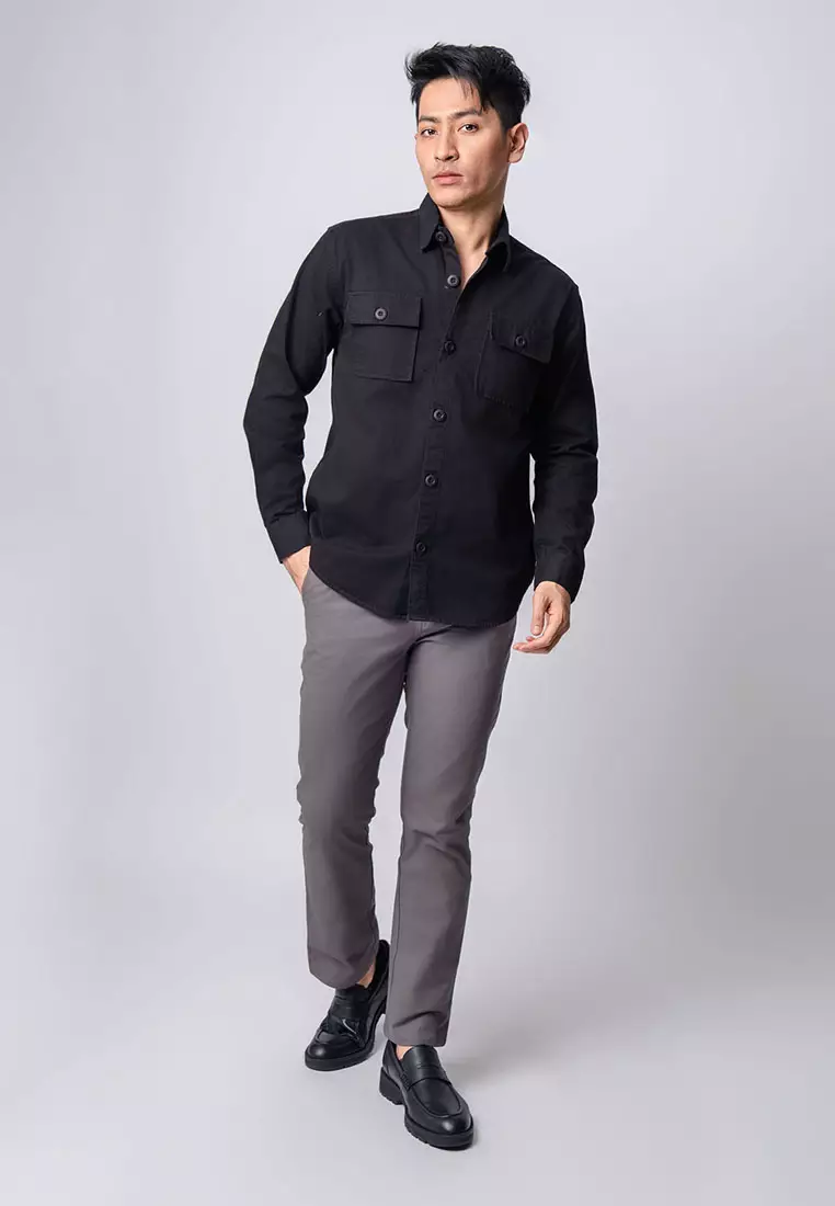 Jacket Shacket Workwear Shirt Raven Black