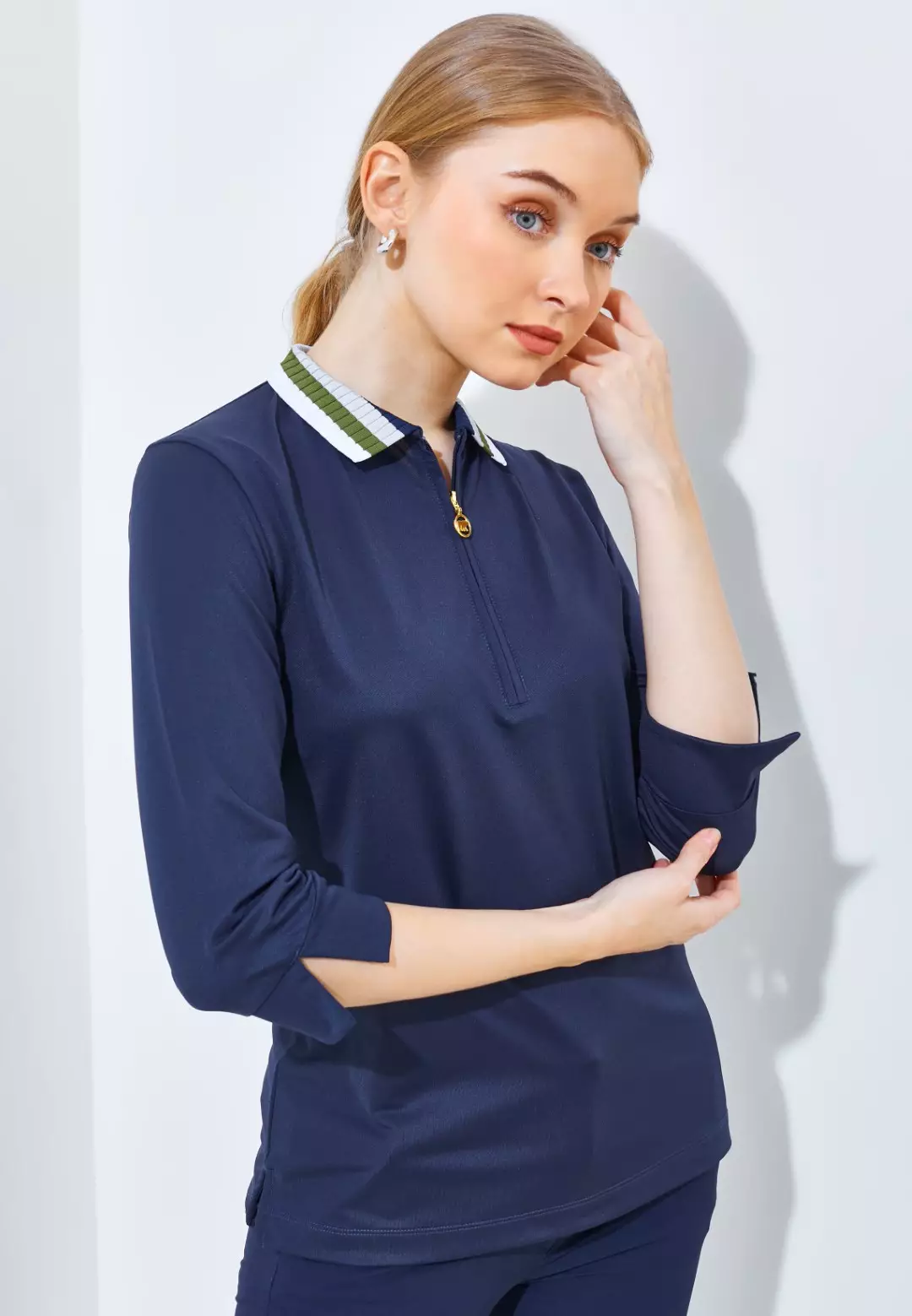 Jack Nicklaus Cypress Premium Solid Polo Ladies Classic Navy