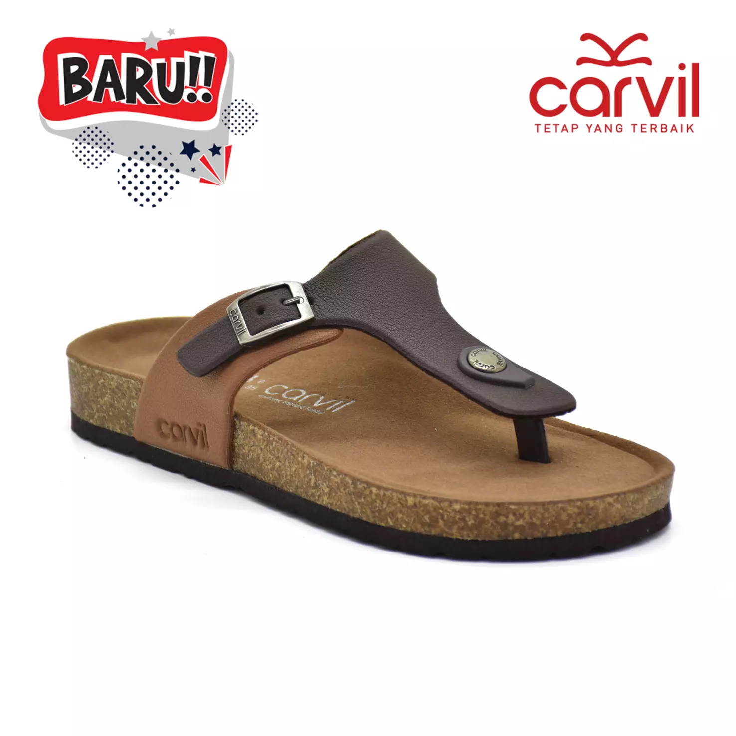 Carvil Sandal Anak Berlin-01 TP Dark Brown/Stone
