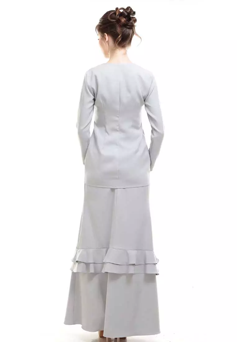Vecona Kurung Modern in Silver Grey