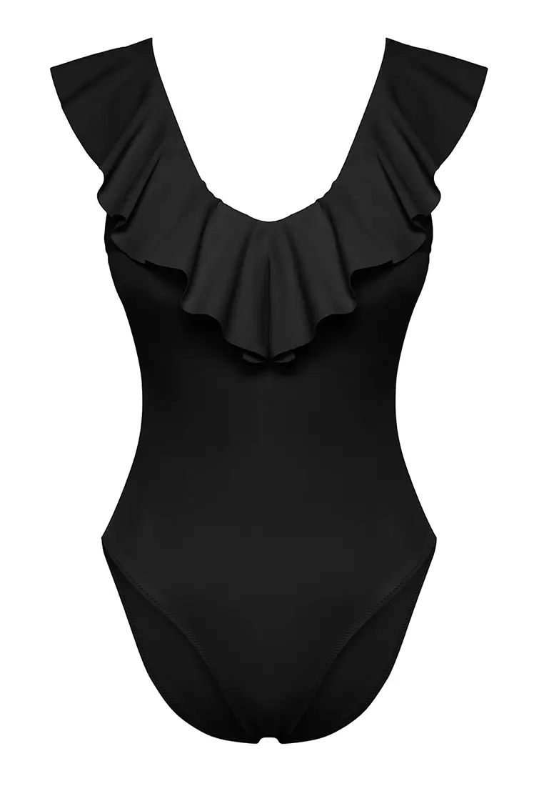 V-Neck Flounce Regular Swimsuit
