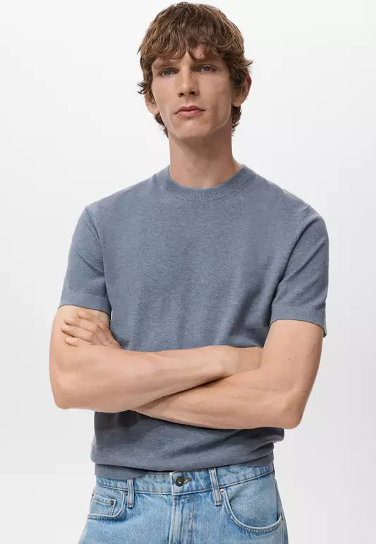 Cotton Fine-Knit T-Shirt