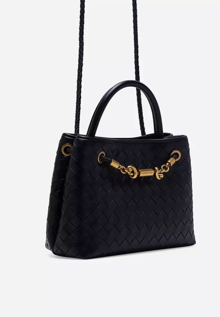 Verona Woven Hand Bag Black