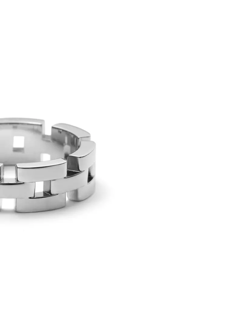 3-Link Ring Silver - Unisex Ring for women and men stainless steel Ring DW Official Authentic Original