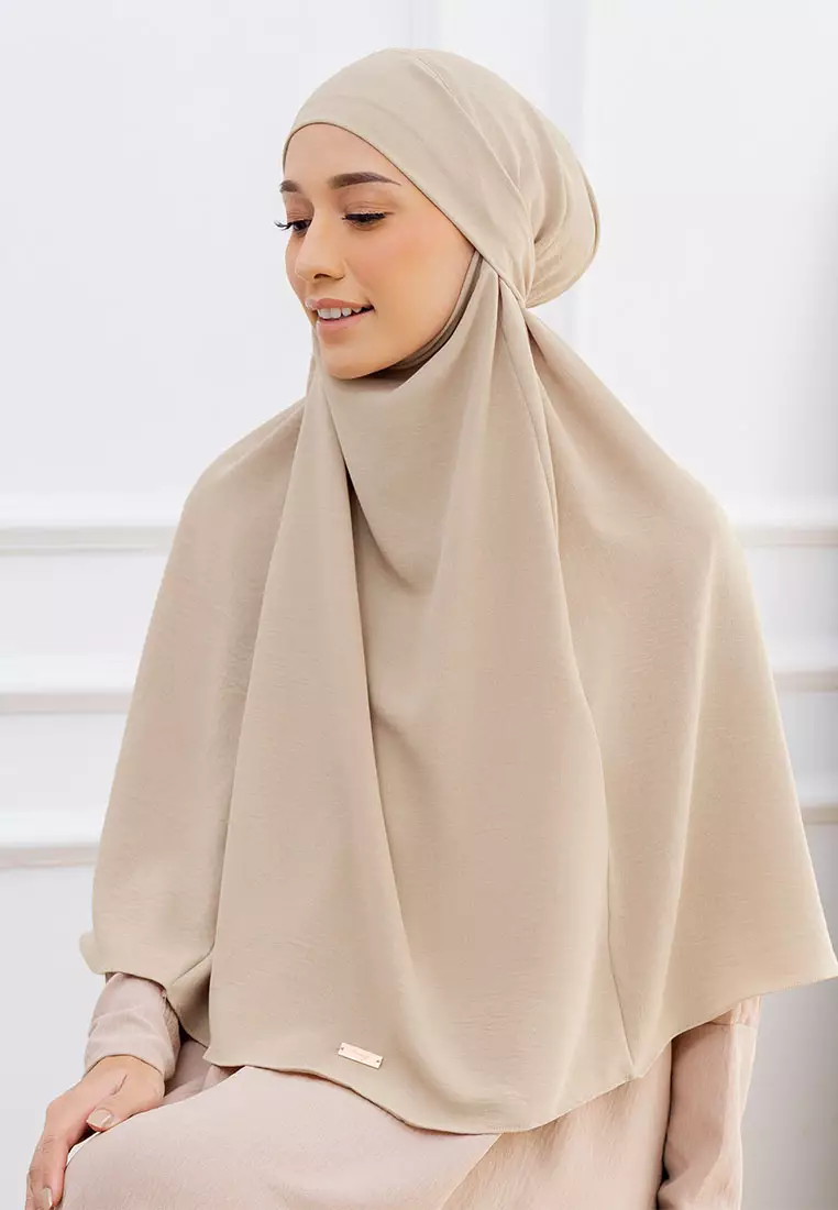 Halima French Khimar Soft Beige