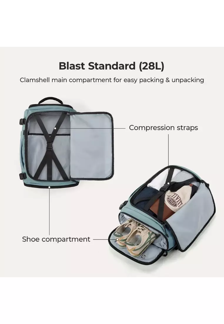 Bagsmart Blast Quick Access Carry On Travel Backpack Extended 38L (Arona)
