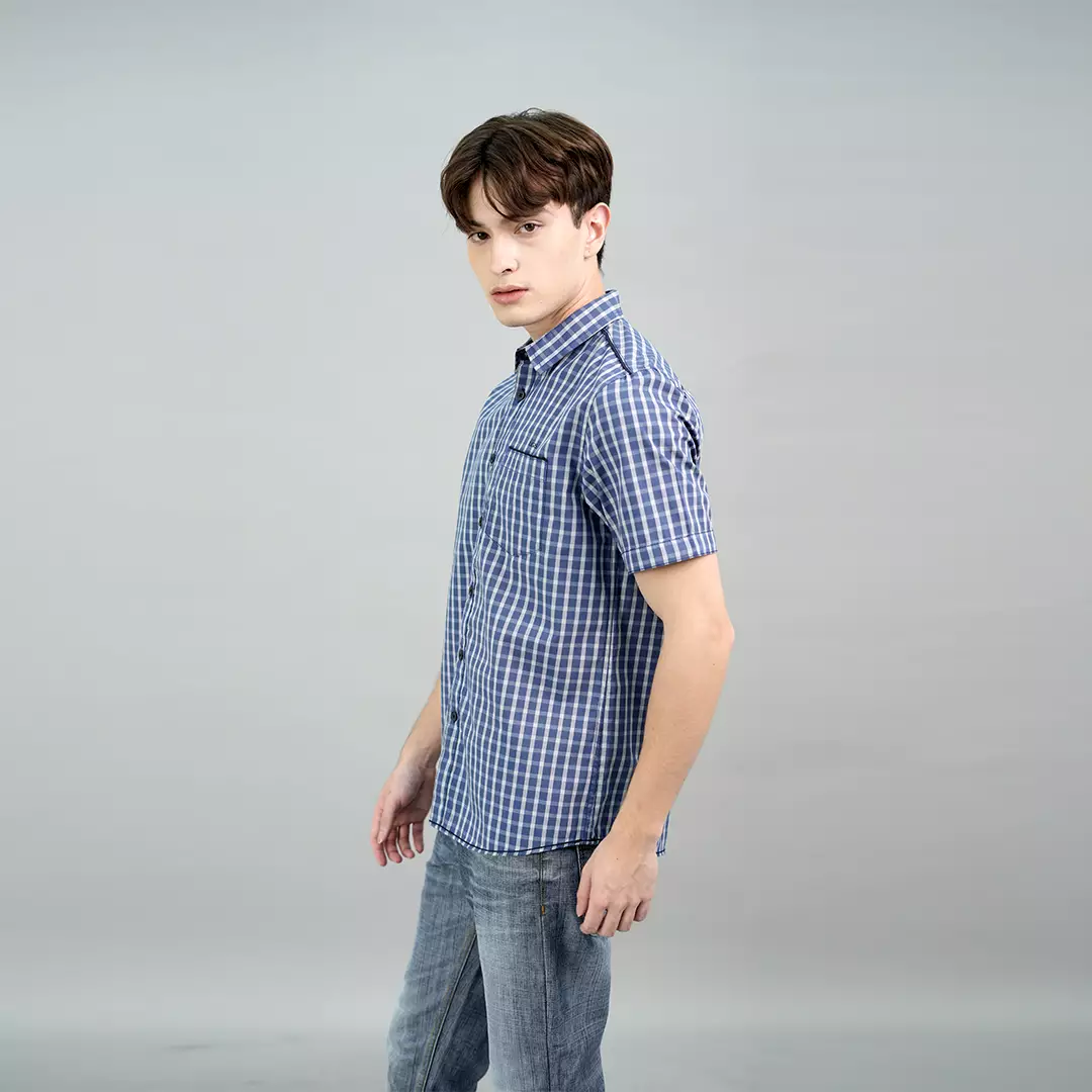 LGS - Slim Fit - Rokka Collection - Kemeja Casual Pria - Motif Kotalk - Plaid Shirt - Multi - JSH