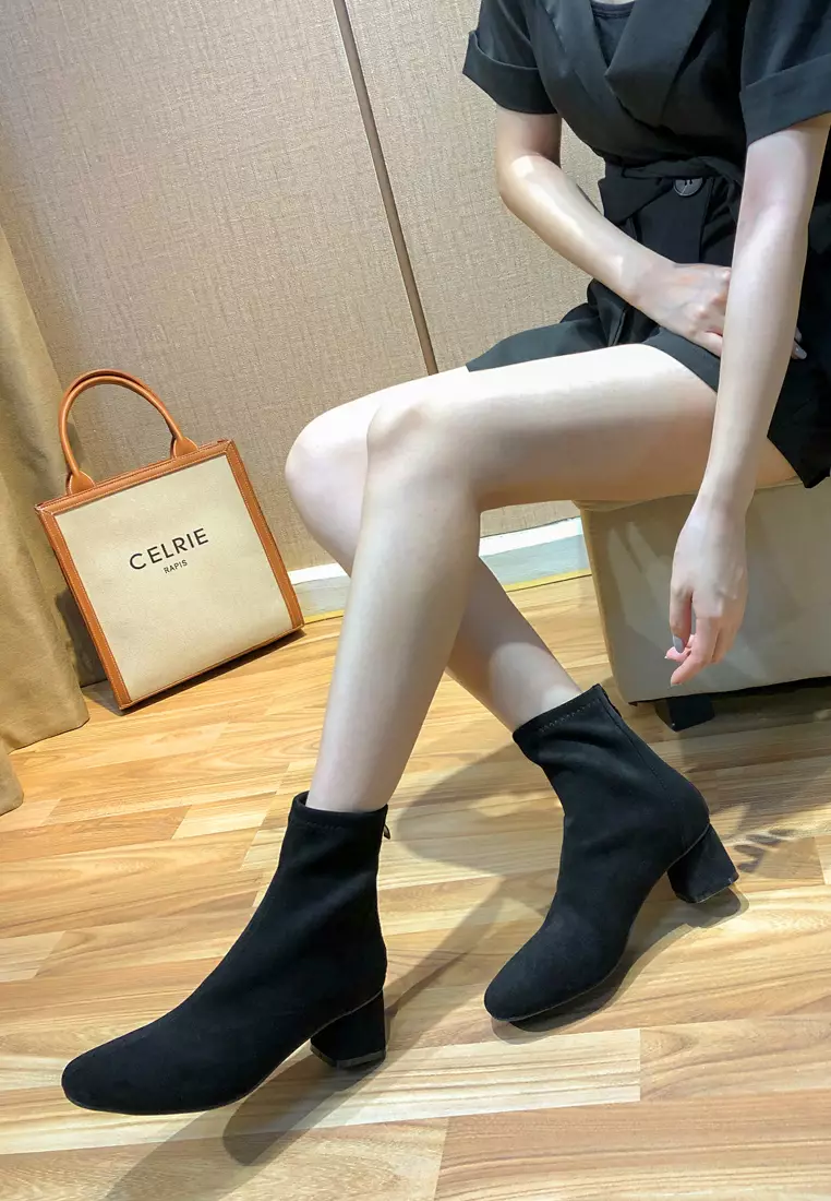 Synthetic Suede Mid Ankle Boots 2150-3