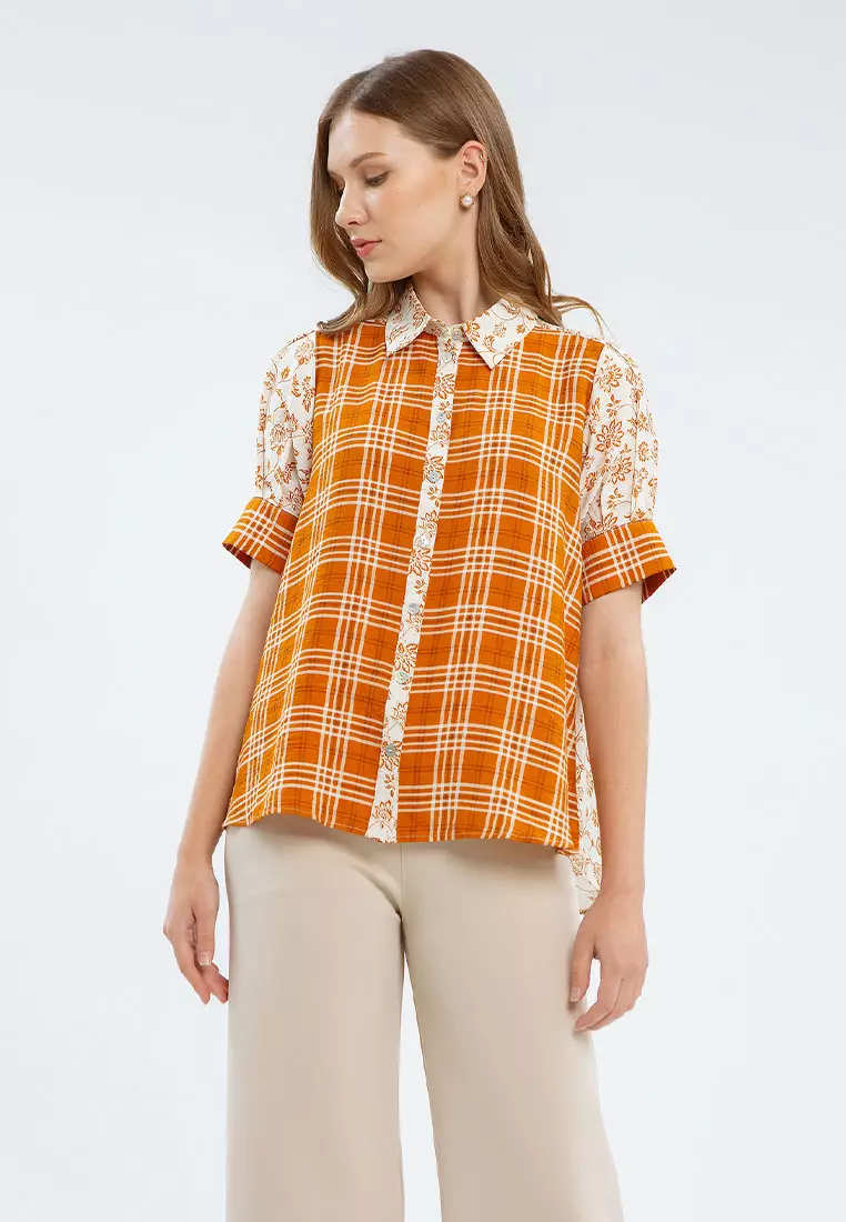 MINIMAL CANTIKA SHIRT ICE GINGER Warna ICE GINGER