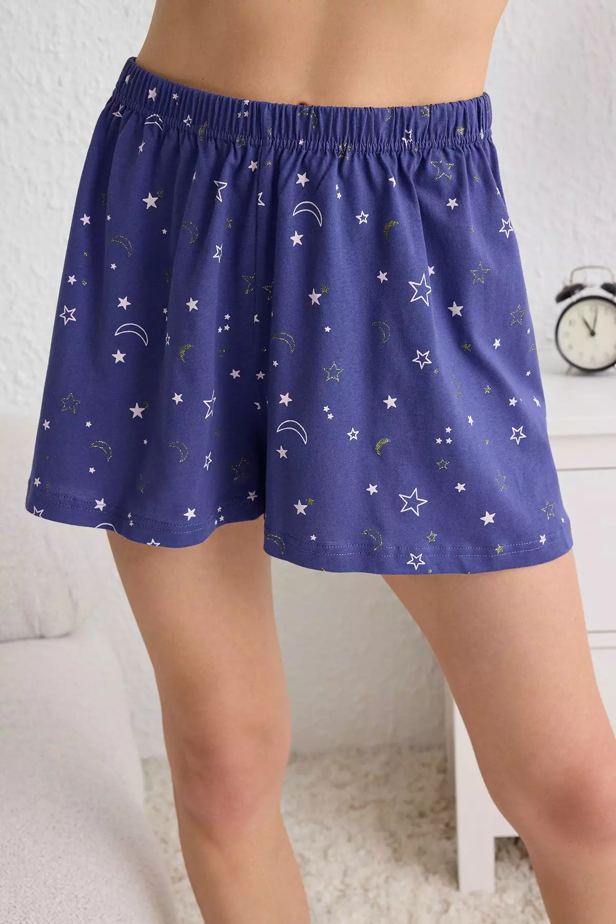 2 Pack Blue Galaxy Short Loungewear Regular Pajama Set