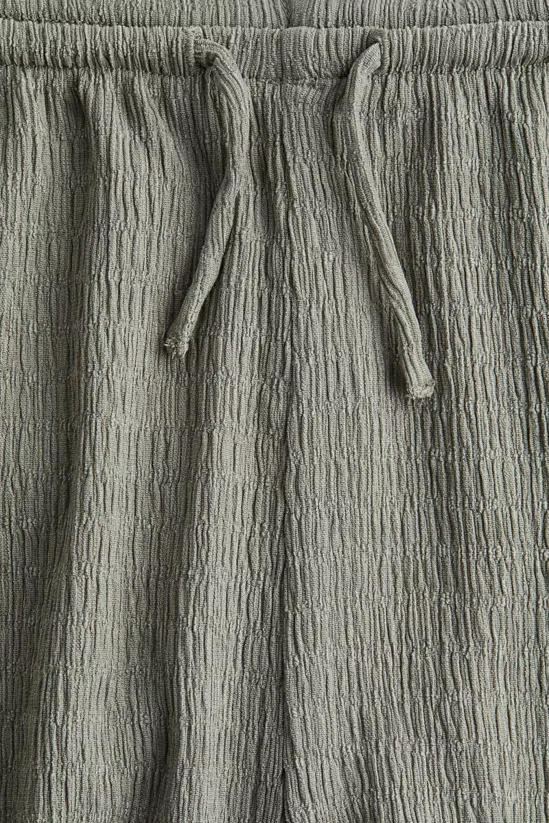 Textured jersey trousers