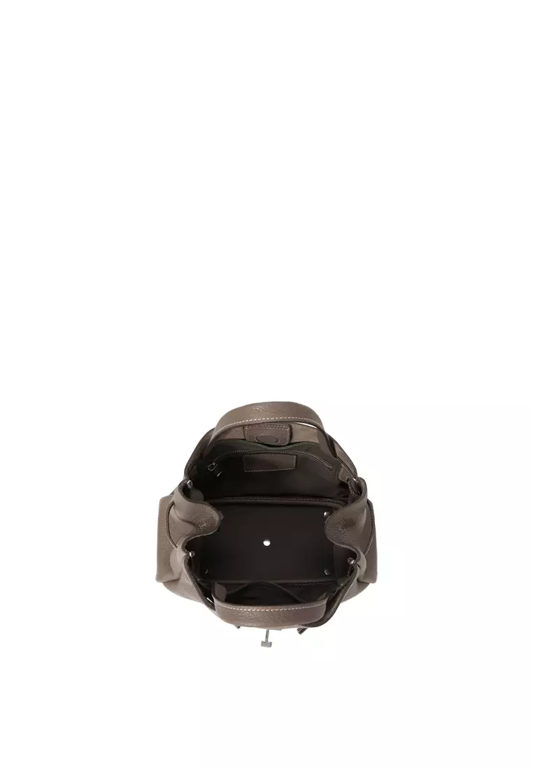 SAOIRSE Belt Soft Structural Shoulder Tote Mini - Grey Khaki