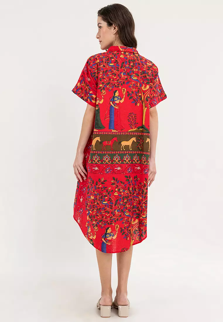 Erin Egyptian Print Dress