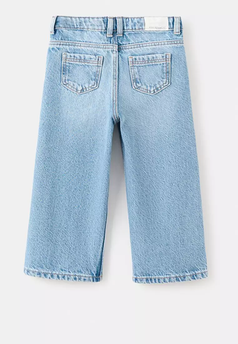 Wide-Leg Long Jeans