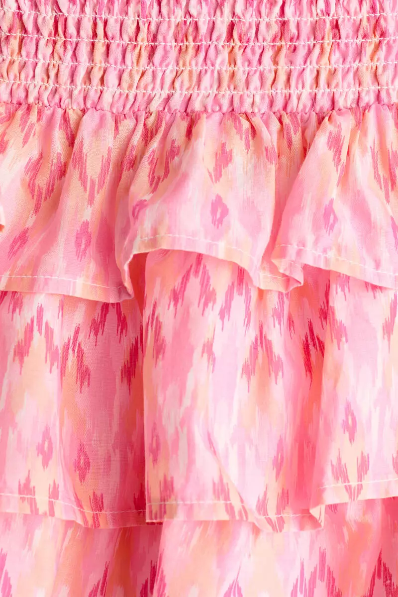 Tiered cotton skirt