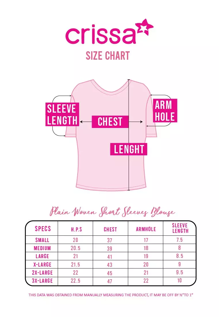 Plain Woven Short Sleeves Blouse