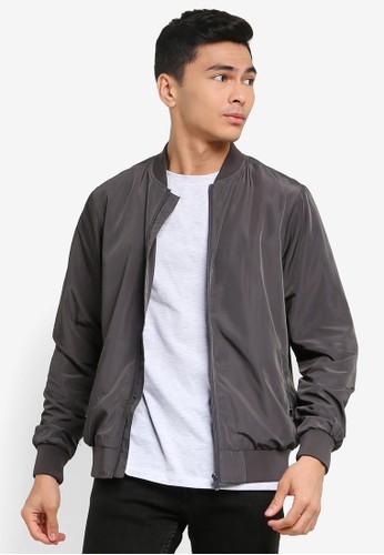 Jual Burton Menswear London Core Grey Bomber Jacket Original Zalora Indonesia