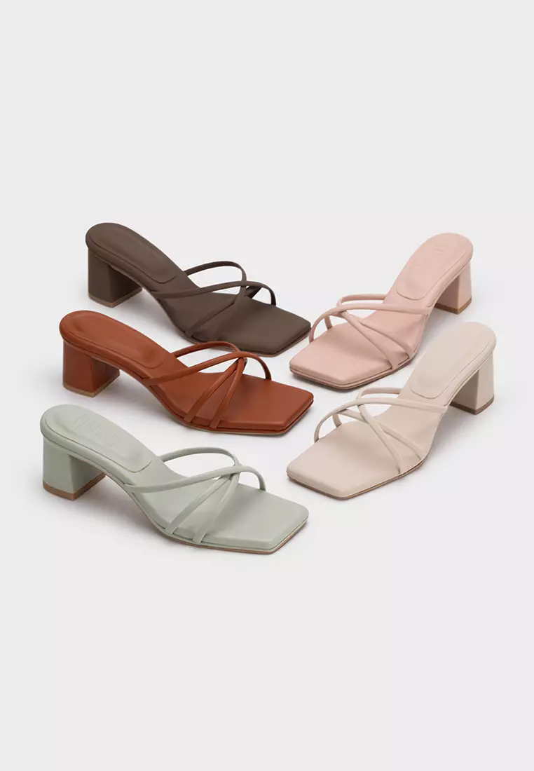 CLOUDFOAM STRAPPY BLOCK HEEL SLIDE