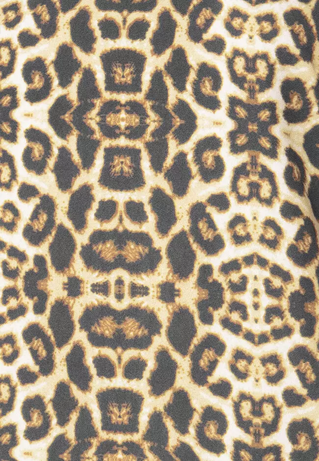 Leopard Print Strappy Slip Dress