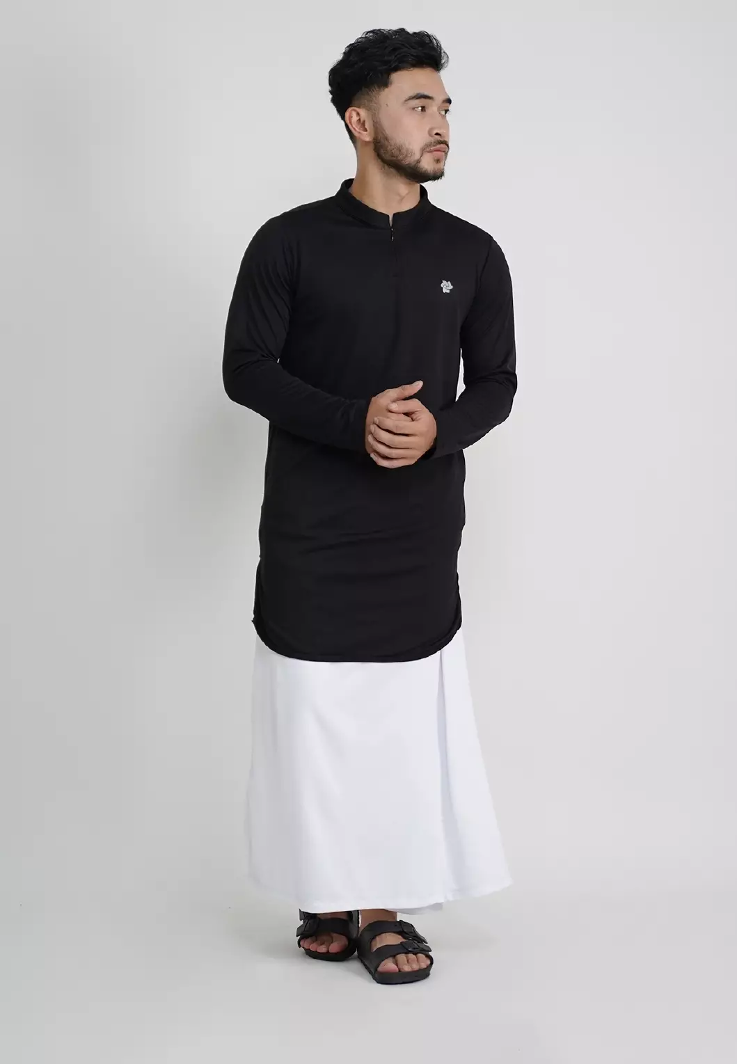 Tiento Nizam Baju Koko 3in1 Kurta Pria Dewasa Muslim Kerah Ciangi Casual Kerja Dry Fit Olahraga Ibadah Salat Lengan Panjang Ramadhan