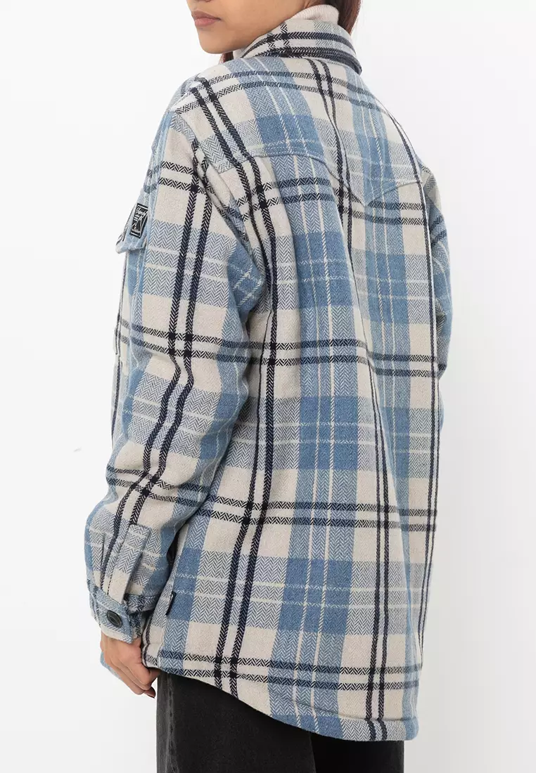 復古格仔恤衫外套