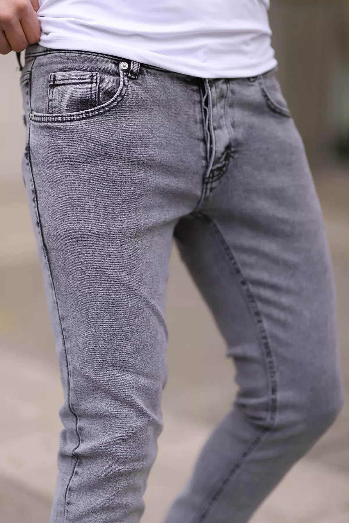 Mid Waist Skinny Jeans