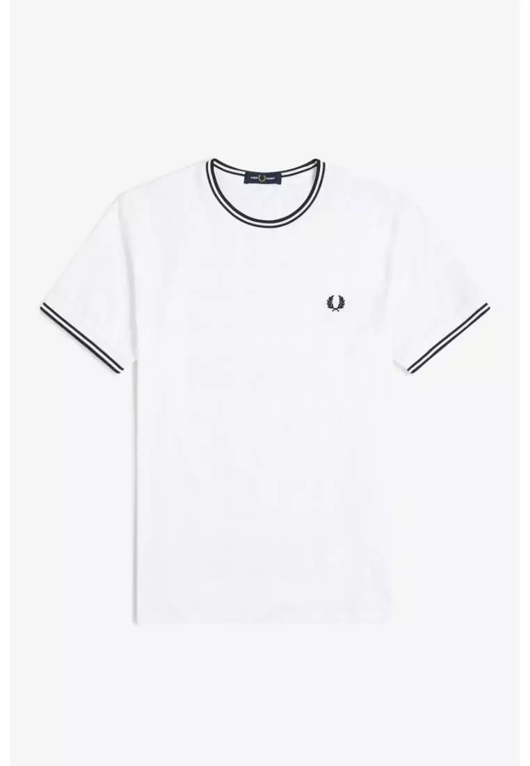 Fred Perry M1588 Twin Tipped T-Shirt (White)