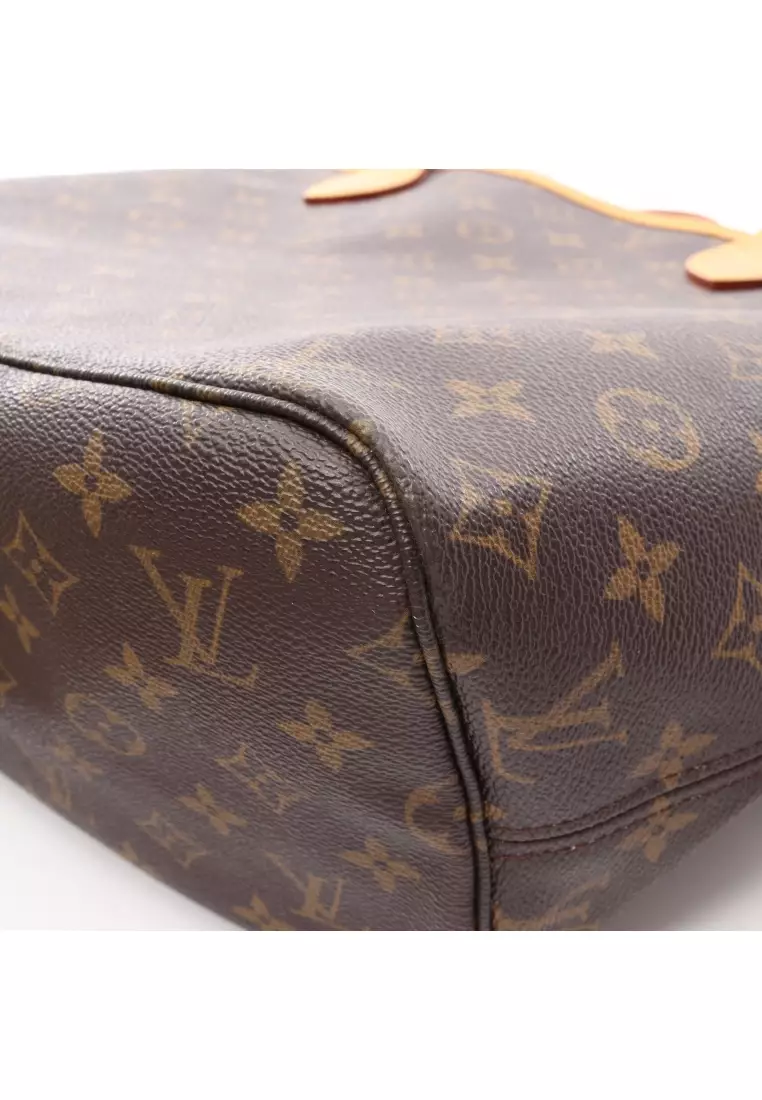 Pre-Loved Louis Vuitton Neverfull MM monogram Shoulder bag tote bag PVC leather Brown