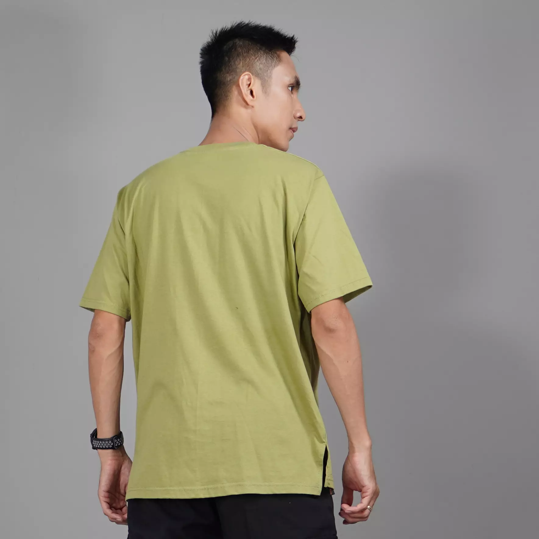  DANIEL Kaos Oversized Pria Kaos Polos Pria Oversized T-Shirt Polos Pria - Matcha