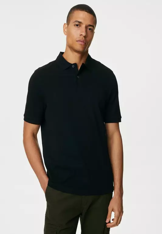 M&S Collection2 Pack Pure Cotton Polo Shirts