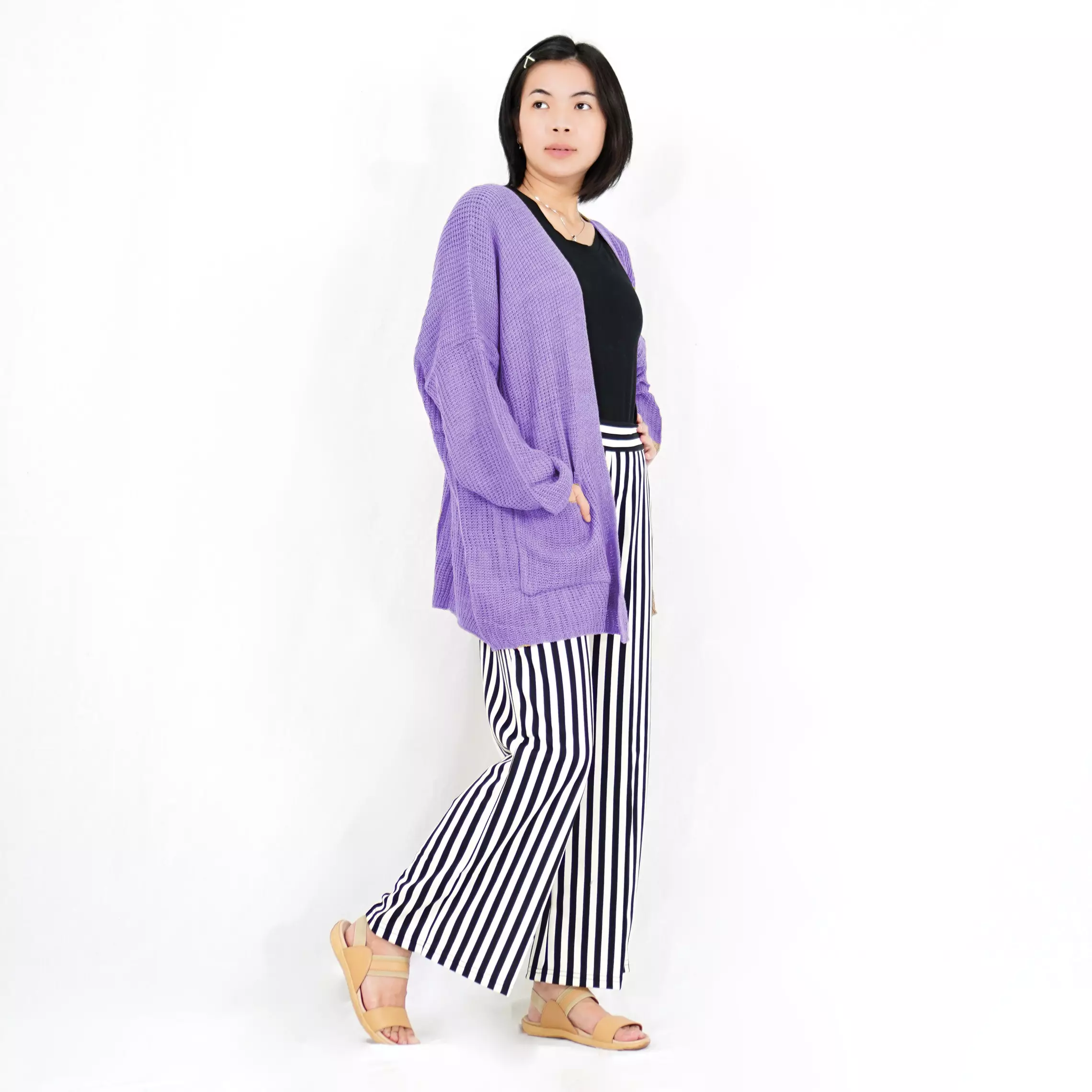 OKECHUKU Oversize Lavela Kardigan Wanita Jumbo Size Cardigan Rajut Big