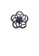 Glamorousky grey Elegant Atmosphere Plated Black Flower Brooch with Cubic Zirconia 66A38AC14AA693GS_1