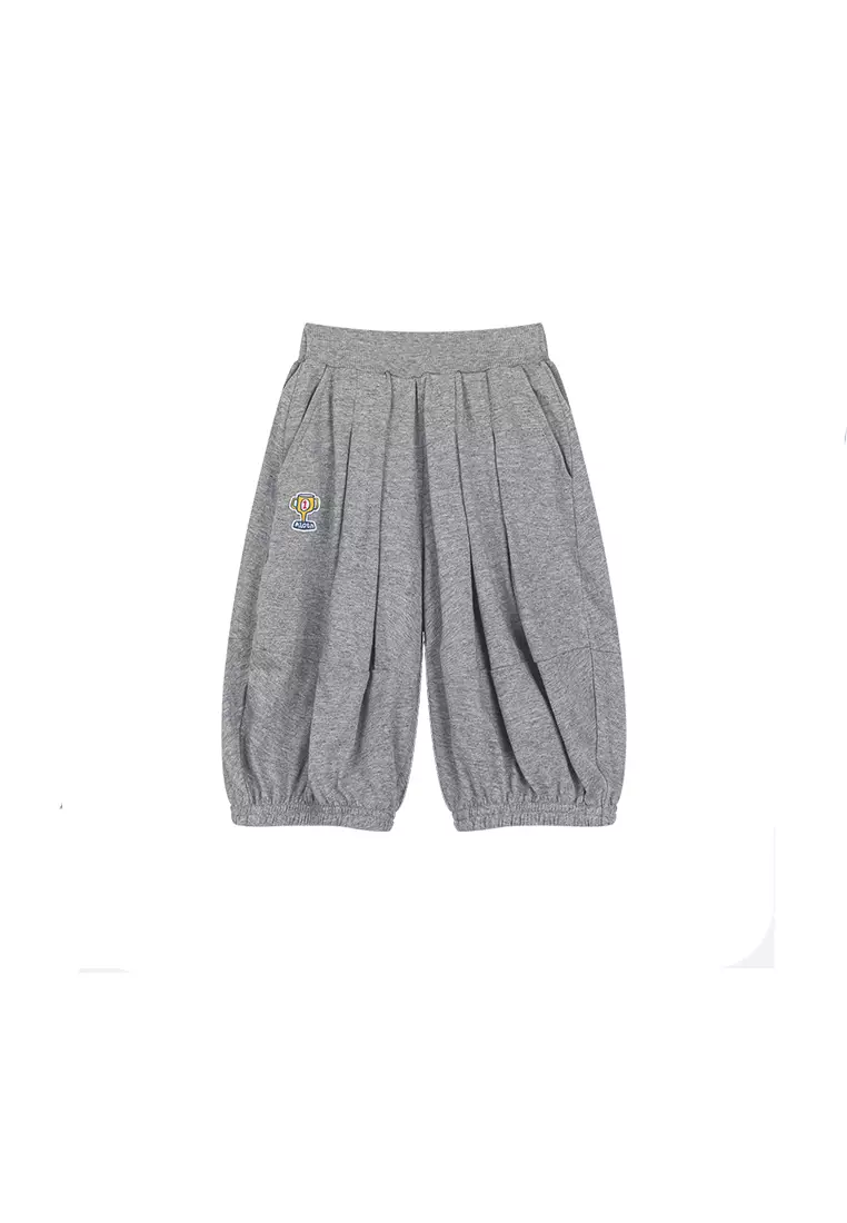 女小童针织裤子亲肤吸湿透气宽松灯笼裤