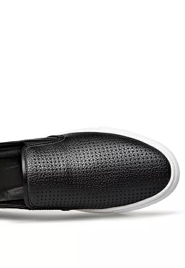 Hollowed Out Style Leather Slip-Ons YQ115804-21