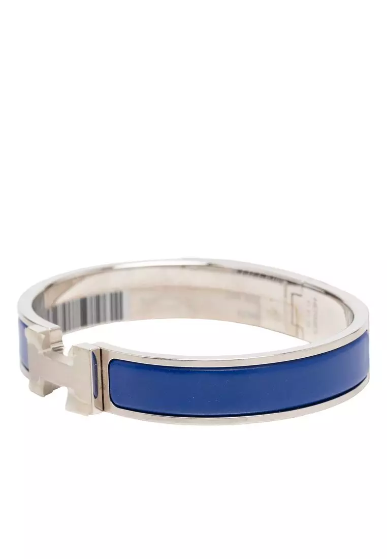 Pre-Loved Hermès Narrow Enamel Clic H Bracelet Pm