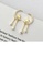 Glamorousky white 925 Sterling Silver Plated Gold Fashion Temperament Moon Star Tassel Earrings with Cubic Zirconia 7F39EAC80C240EGS_3
