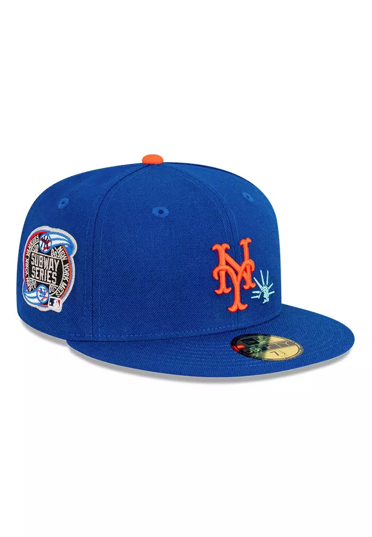 Buy New Era New York Mets Mlb Cooperstown Subway Series Liberty Light Royal 59fifty Fitted Cap