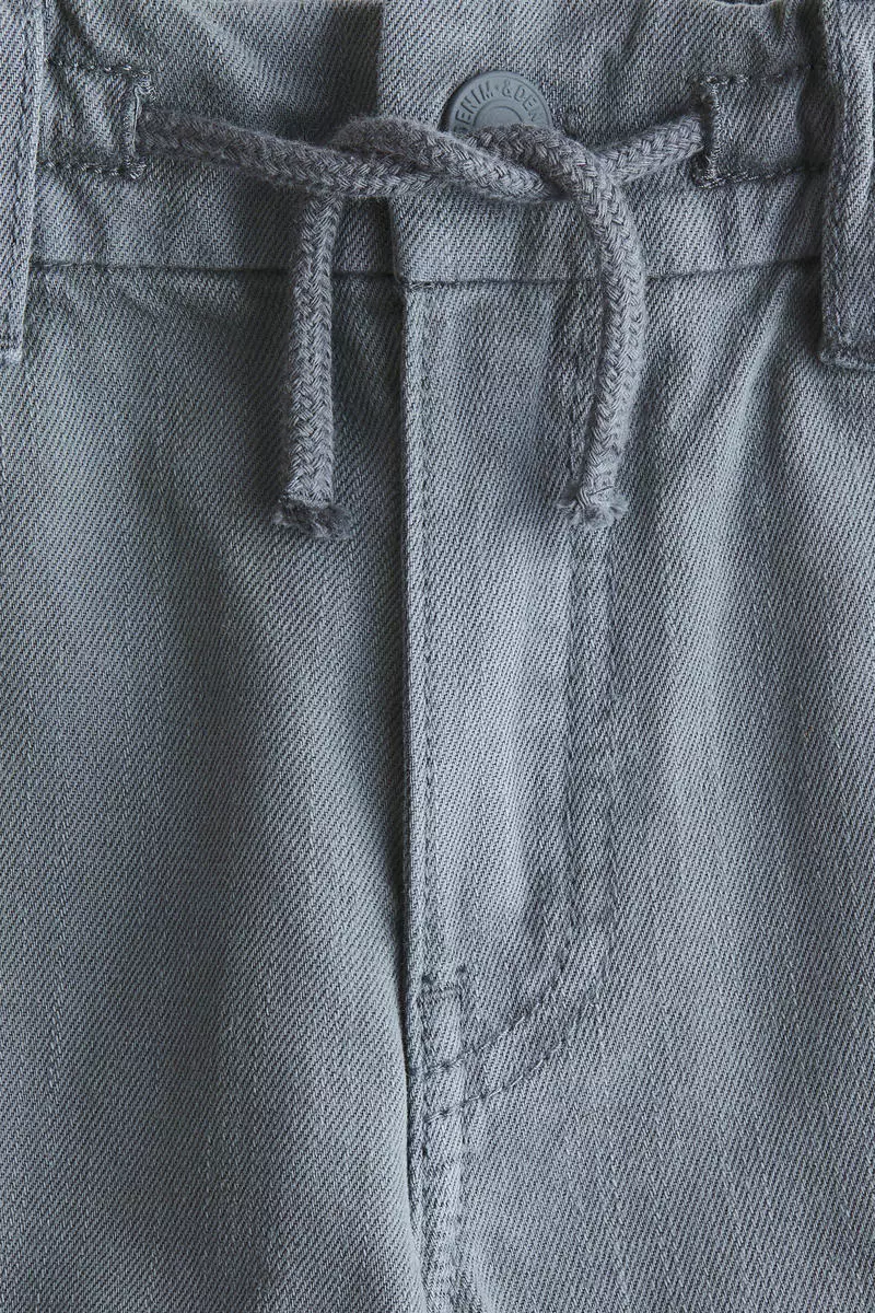 Washed cotton twill trousers