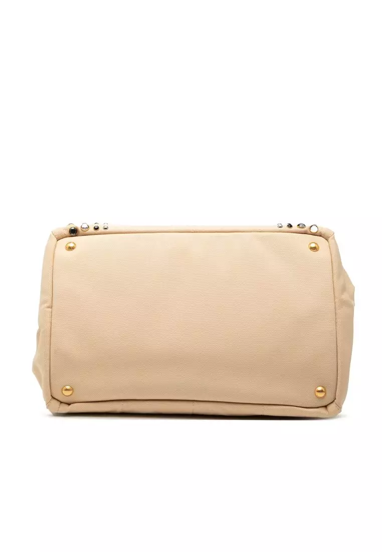 Buy Prada Pre-Loved Prada Canvas Canapa Bijoux Satchel 2026 Online