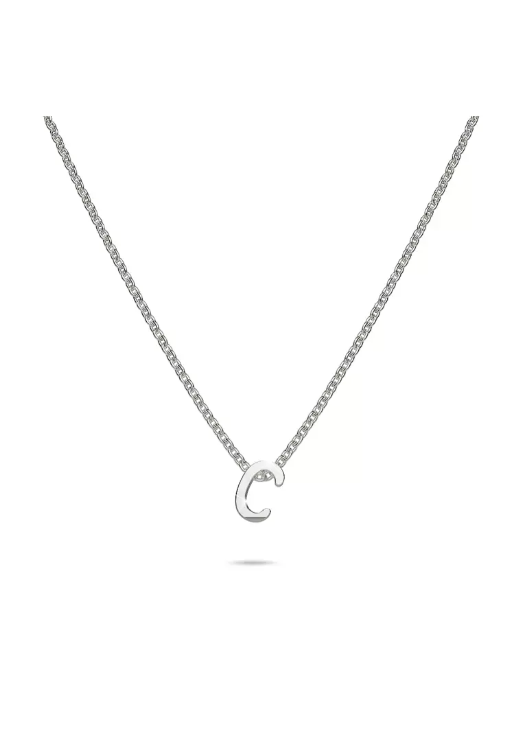 Next initial necklace on sale silver