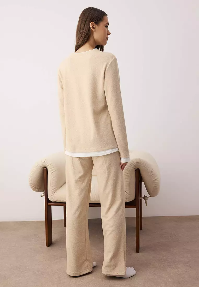 Double Layer Knitted Pajama Set