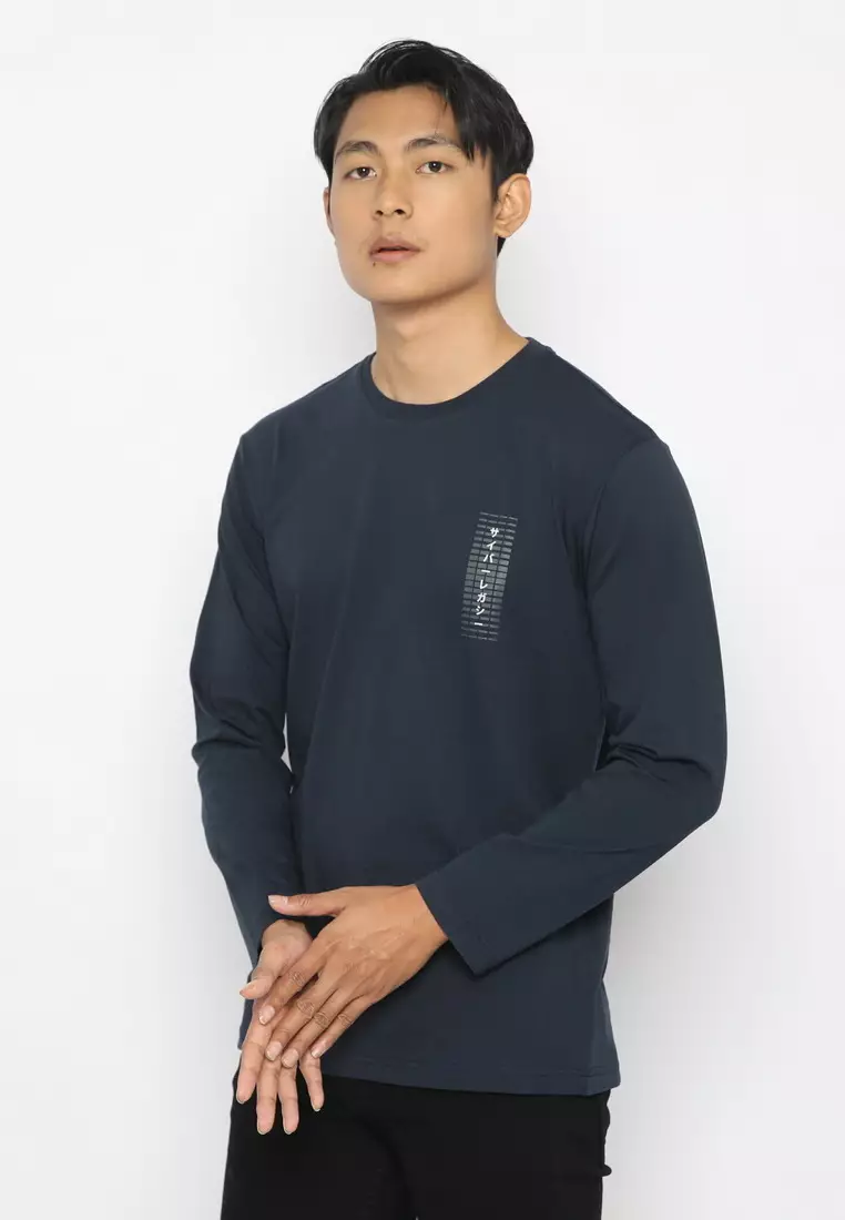 XTRAORDINARY (XO) T-Shirt Cotton Combed Lengan Panjang Pria 2073290083