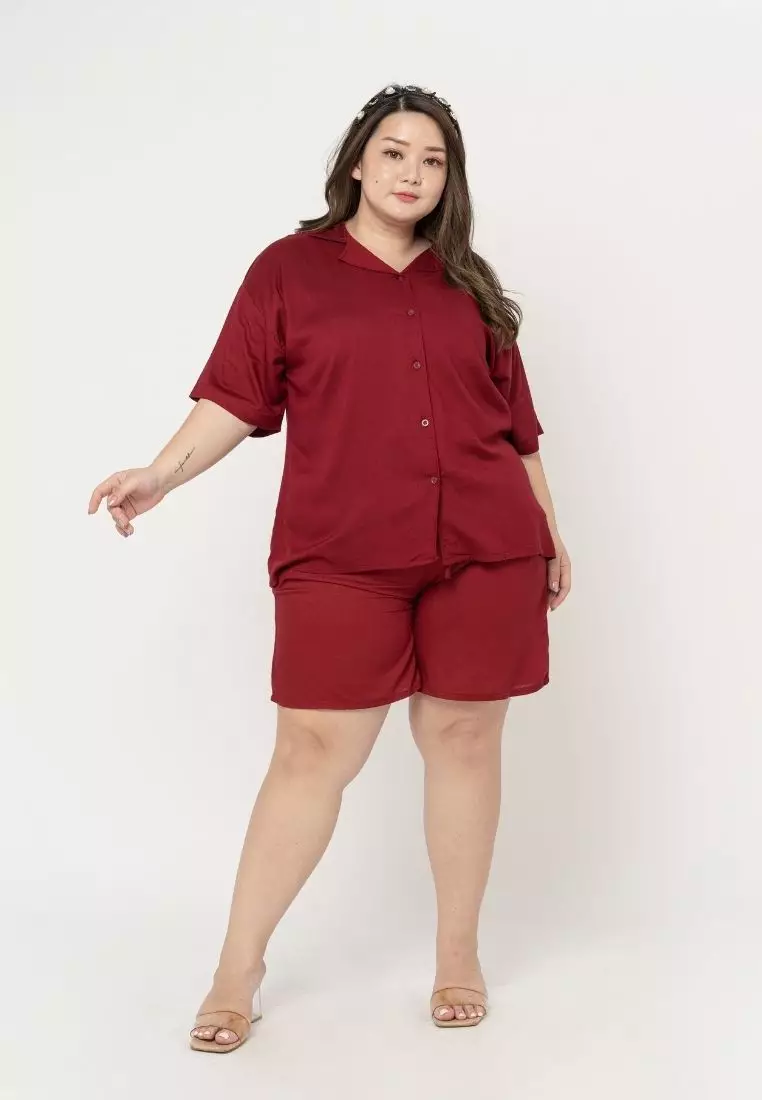 Plus Size Set Sans Lucia Maroon