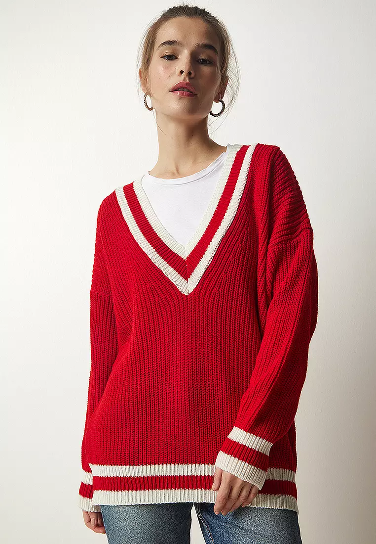 V Neck Oversized Sweater