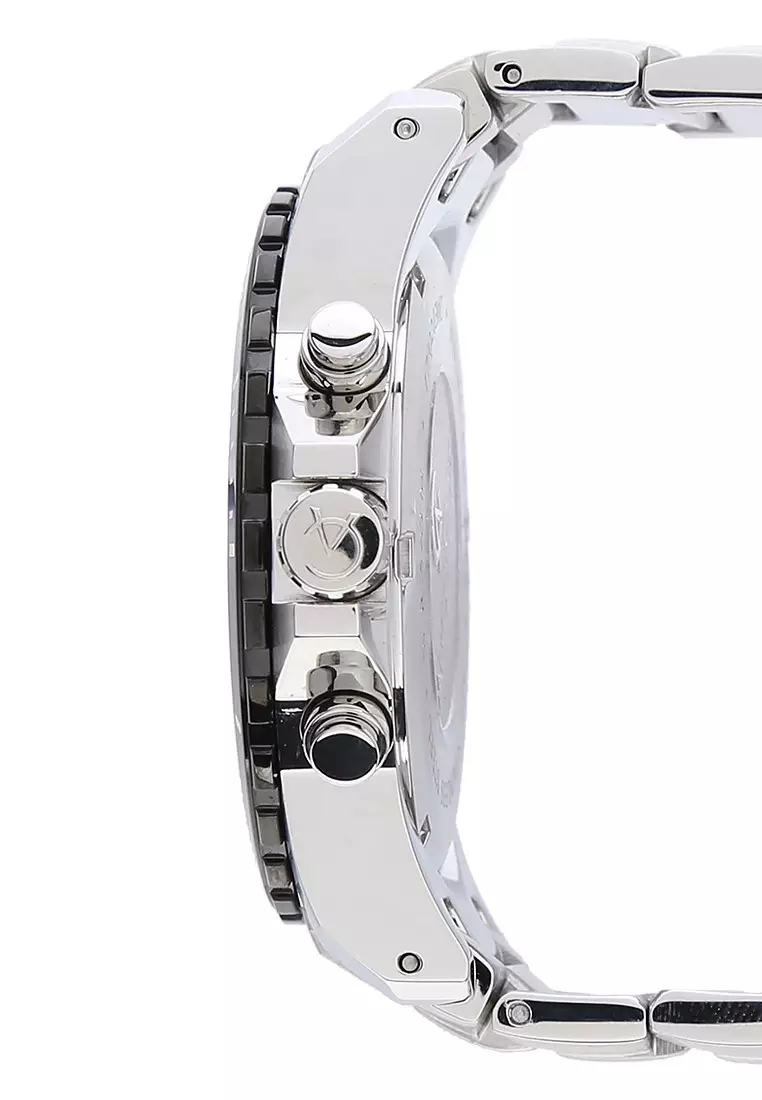 Alexandre Christie Jam Tangan Pria - Silver Black - Stainless Steel - 6141 MCBTBBA