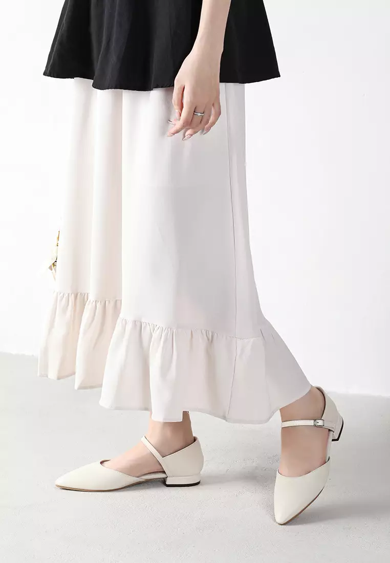 Ankle Strap Low Heel Shoes TH888-1