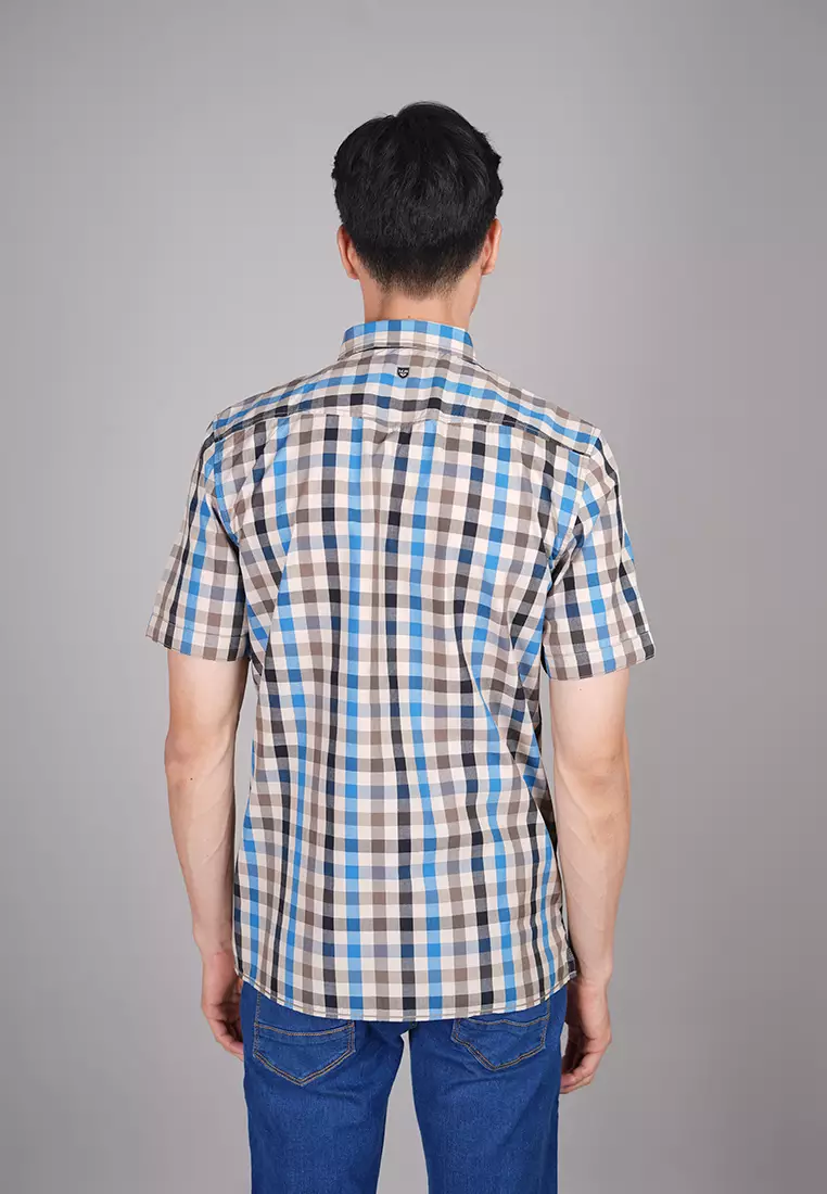 LGS - Regular Fit - Rokka Collection - Kemeja Casual Pria - Plaid Shirt - Motif Kotak - Rokka Collection - CSH