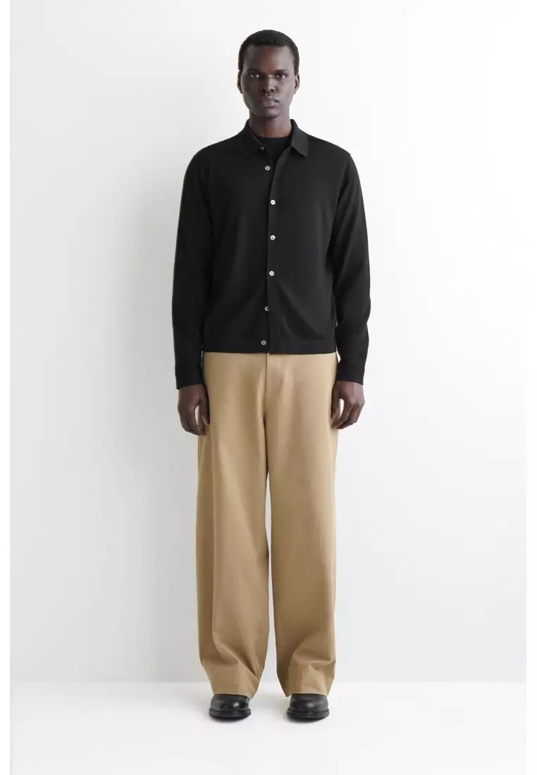 KNITTED MERINO WOOL SHIRT