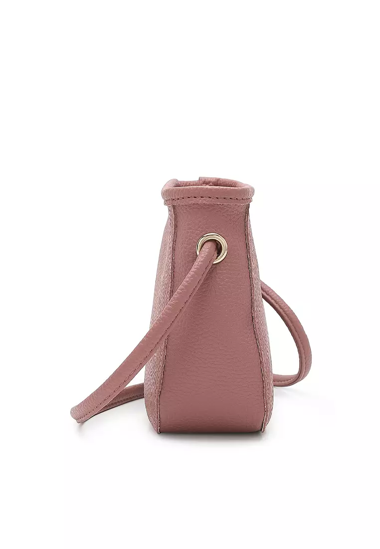 2-In-1 Sling Bag & Zipper Pouch  (2-in-1 Tas Selempang Wanita & Kantong Wanita) - Merah